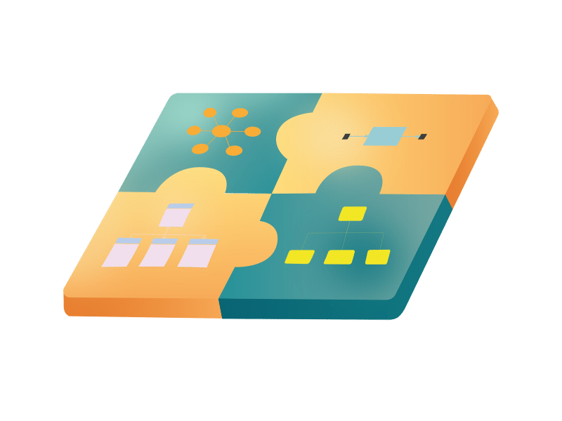 Illustration of a puzzle containing different model types